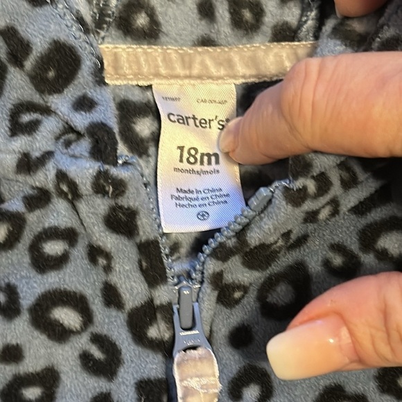 18/24m Baby gap 1969 denim primary blue jeans, Carter’s hoodie blue print - Picture 9 of 10